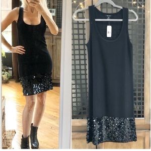 Pink Tartan Black Wool & Sequin Dress